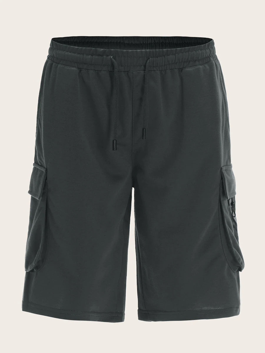 Pocket Side Drawstring Waist Shorts